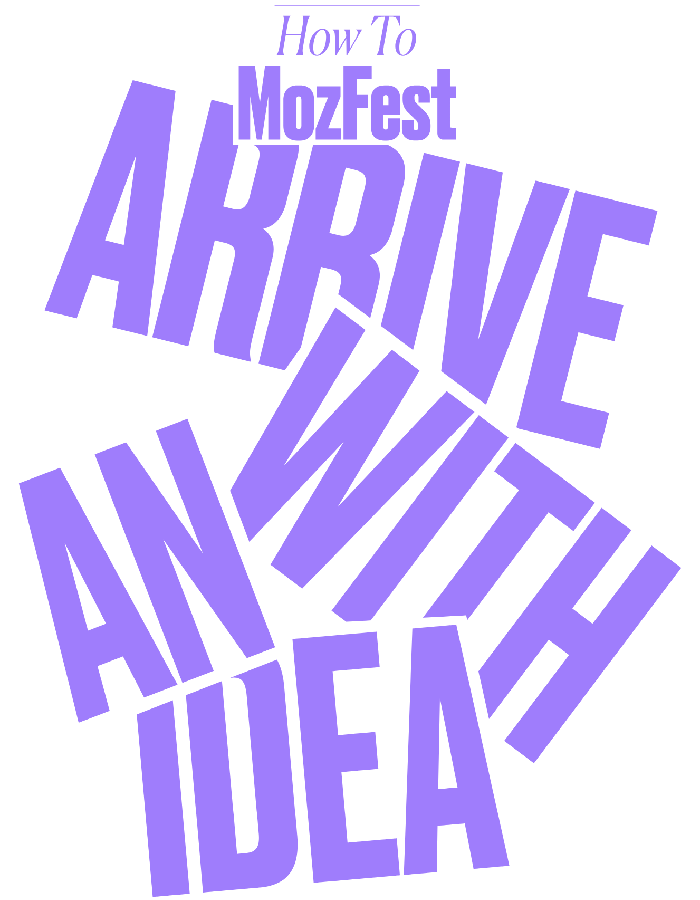 MozFest book cover graphic in purple bold lettering
