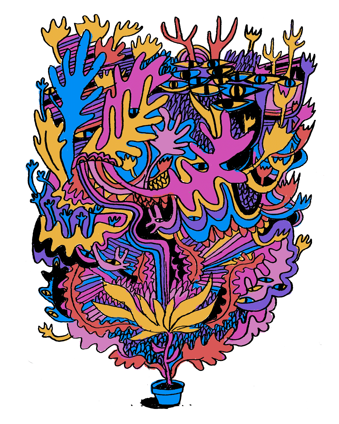 psychadelic plant explosion